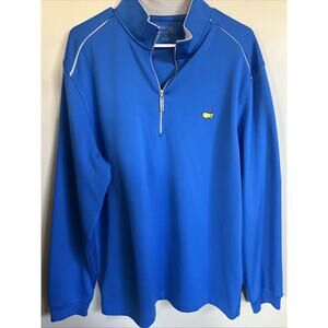 Masters Tech 1/4 Zip Mens XL Blue Pullover Sweater Golf Performance Quarter